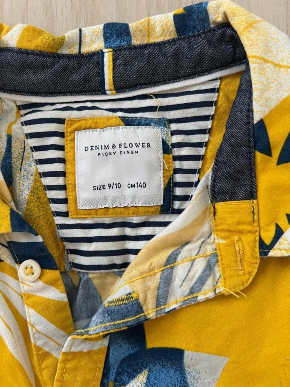Denim & Flower by Ricky Singh Boy's Kids Button Shirt ( 9-10 yrs ) - Picture 2 of 3